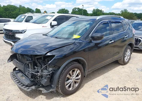 2016 Nissan Rogue Sv из США, поврежденный, VIN KNMAT2MT2GP608888